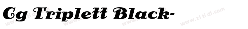 Cg Triplett Black字体转换 Cg Triplett Black字体转换